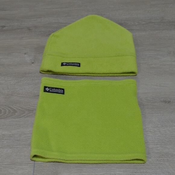 Columbia Green Fleece Hat and Neck Warmer Hat Size L/XL - Picture 1 of 6